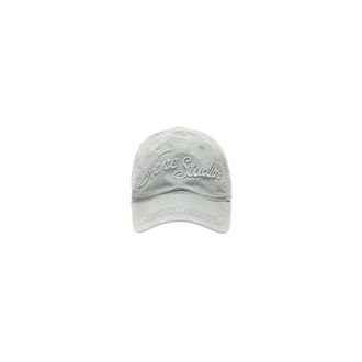 Acne Studios Pre-owned Geborduurd Logo Pet - Heren - Vintage Accessoires - Grijs - ONE Size - Katoen - Vintage