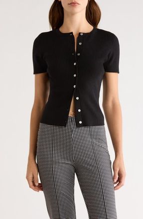 Rails Bonnie Button Front Knit Top in Black at Nordstrom, Size Xx-Small