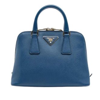 Prada Pre-owned Handbags, female, Blue, Size: ONE SIZE Pre-owned The Promenade Satchel