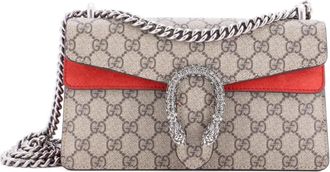 Gucci Dionysus Bag GG Coated Canvas with Crystal Embellished Metal Small shoulder bag - Bruin