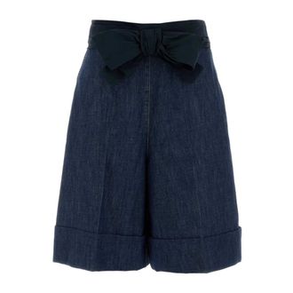 Valentino Garavani Denim Shorts, female, Blue, Size: XS Denim Bermuda Shorts