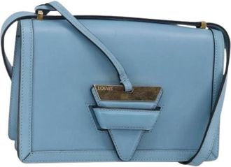 Loewe Pre-owned Cross Body Bags, female, Blue, Size: ONE SIZE Pre-owned Leather Crossbody Bag
