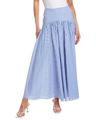 Rowing Blazers Cotton Poplin Pinstripe Skirt