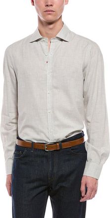 Isaia Cashmere-Blend Mix Sport Shirt