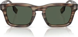 Burberry Green Rectangular Mens Sunglasses 0BE4403 409871 51