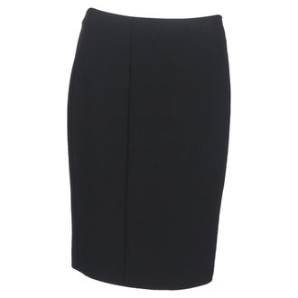 HUGO BOSS Boss by Hugo Boss Panelled Knee-Length Pencil Skirt in Black Wool