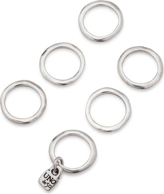 UNOde50 Sterling Silver-Plated Multi-Ring at Nordstrom, Size 7.5