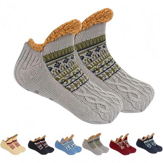 Generic Winter Wool Warmth Socks,Unisex Thicker Cold Fuzzy Non-Slip Floors,All-Day Comfort Fluffy Soft Cold-Proof Socks (gray, L, Adult, Women, Small, Alpha, 