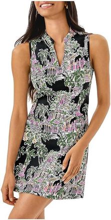 Lilly Pulitzer Enna Active Dress Upf 50+ Womens Dress Onyx Pb Anniversary Toile : LG, Nylon/Spandex