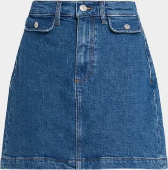 Paige Janelle Denim Mini Skirt
