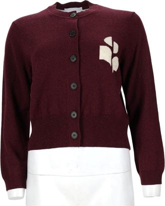 Isabel Marant Button-Up Ribbed Cotton-Wool Sweatshirt