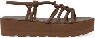 Gianvito Rossi Hebe Sandal in Brown Nappa at Nordstrom, Size 38.5