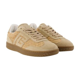 Balmain Womens Swan Sneaker Beige Calfskin
