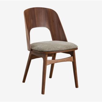 Sklum Sklum - Sedia da pranzo in legno e imbottita Juna