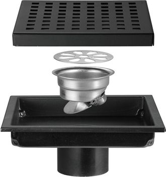 OEM Desag&uuml;e De Suelo De Acero Inoxidable De 15 Cm - Rejilla Cuadrada Para Un Drenaje Eficiente - F&aacute;cil Instalaci&oacute;n En Suelos Irregulares