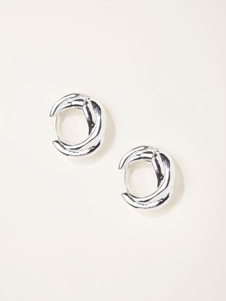 Fat Face FatFace Silver Tone Twist Hoop Earrings