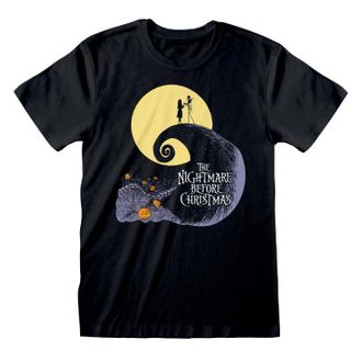 The Nightmare Before Christmas Nightmare Before Christmas T-Shirt for Adults | Nightmare Before Christmas Shirt for Men, Women | 100% Cotton, Black Silhouette Print | Official Night