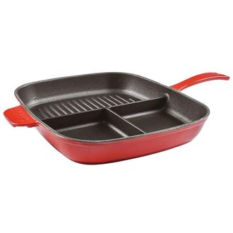 Paderno 3 Compartment Pan 26x30 Cm 2.38 Lt Enameled Cast Iron