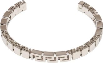 Versace Greca Manchetarmband - Heren - Armbanden - Grijs - S - Accessoires