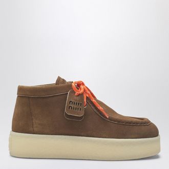 Miu Miu Stivaletti platform in suede color cannella