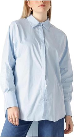 Mos Mosh Enola Shirt - Stijlvol en veelzijdig - Dames - Overhemden - Blauw - L - Overhemden