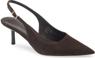 Nordstrom Liza Pointed Toe Pump in Brown Caffe Suede at Nordstrom, Size 9.5