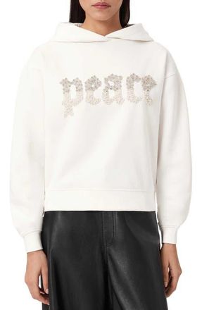 AllSaints Peace Pippa Hoodie in Optic White at Nordstrom, Size X-Small