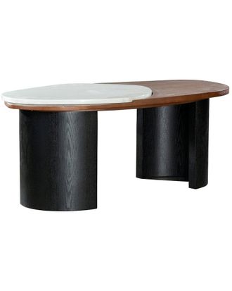 Statements by J. Statements By J Modern Irregular Braxton Marble Top Coffee Table