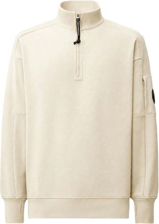 C.P. Company Felpa Girocollo Lens - - Sweatshirts & Hoodies - Uomo - Beige - L