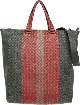 Bottega Veneta Pre-owned Intrecciato Tote Bag - Heren - Vintage Shopper - Veelkleurig - ONE Size - Leer - Vintage
