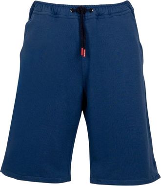 Kiton Pants Regular Solid 100% Handmade - Heren - Korte Broeken - Blauw - 2XL - Katoen - Korte Broeken