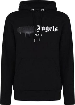 Palm Angels Paris Spray Paint Logo Black Hoodie