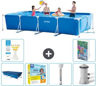 Intex Piscina Con Estructura Rectangular - 450x220x84 Cm - 7-piezas S18