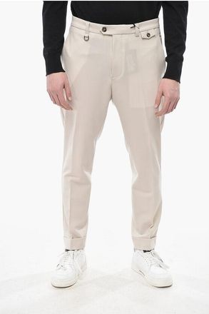 Paolo Pecora Wool-Blend 4-Pocket Trousers With Turn-Ups size 46