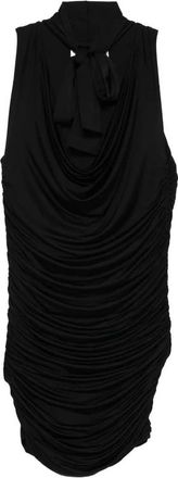 Aya Muse Draped Cowl Neck Dress - Dames - Korte kleedjes - Zwart - S - Kleedjes