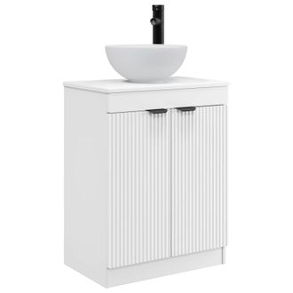 vidaXL Vanidad De Ba&ntilde;o Con Lavabo Blanco 54 X 35 X 83 Cm Vidaxl