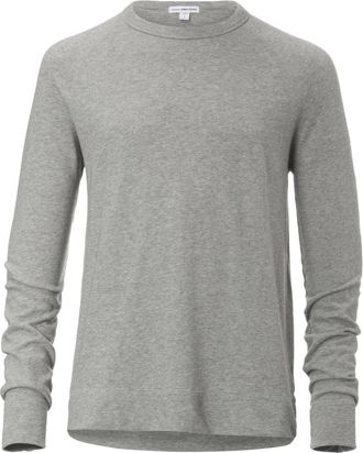 James Perse Vintage French Terry Sweatshirt - Heren - Ronde hals truien - Grijs - M - Katoen - Truien & Vesten
