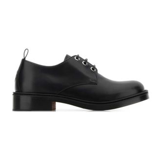 Alexander McQueen Zwarte leren veterschoenen - Heren - Veterschoenen - Zwart - 39 EU - Schoenen