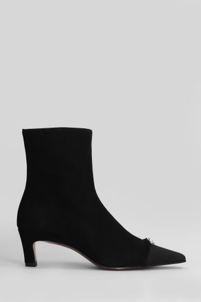 Roberto Festa Milano Evari High Heels Ankle Boots In Black Suede