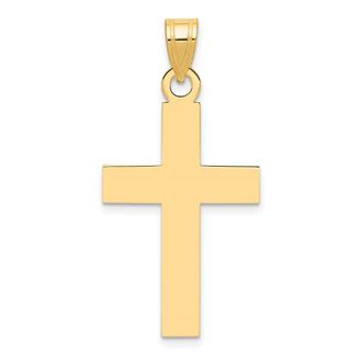 Diamond2Deal 14k Gold Polished Cross Charm