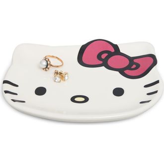 Hello Kitty Ceramic Trinket Tray and Ring Dish in White at Nordstrom