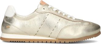 Fred De La Bretoniere Schoenen, Dames, Geel, 36 EU, Leer, Gouden lage sneakers Ylva Loa