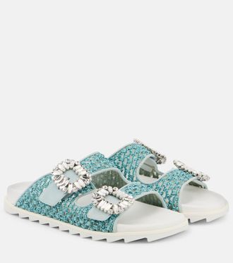 Roger Vivier Slidy Viv crystal-embellished sandals