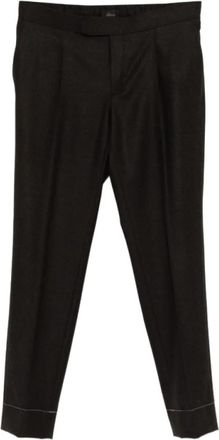 Brioni Tailored Broeken - Heren - Nette broeken - Bruin - 2XL - Katoen - Broeken