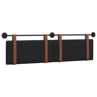 vidaXL Cabecera Colgante Liso Negro 190 X 55 X 5 Cm Pu Antiguo Vidaxl