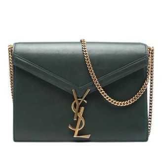 Saint Laurent Pre-owned Cassandra - Dames - Vintage Schoudertas - Groen - ONE Size - Leer - Vintage
