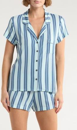 Nordstrom Rack Tranquility Shortie Pajamas in Blue Chessy Stripe at Nordstrom Rack, Size X-Small