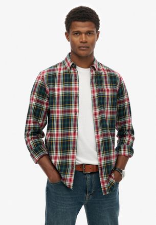 Superdry Langarmhemd SUPERDRY VINTAGE CHECK SHIRT, Herren, Gr. M, N-Gr, gr&uuml;n (grace check gr&uuml;n), Web, Obermaterial: 100% Baumwolle, kariert, regular fit, Hemde