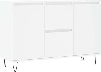 vidaXL Aparador De Madera De Ingenier&iacute;a Blanco 101,5x35x70 Cm Vidaxl