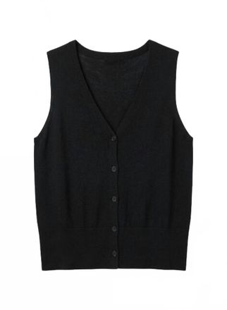 Sanctuary Womens Knit Button Front Top In Black